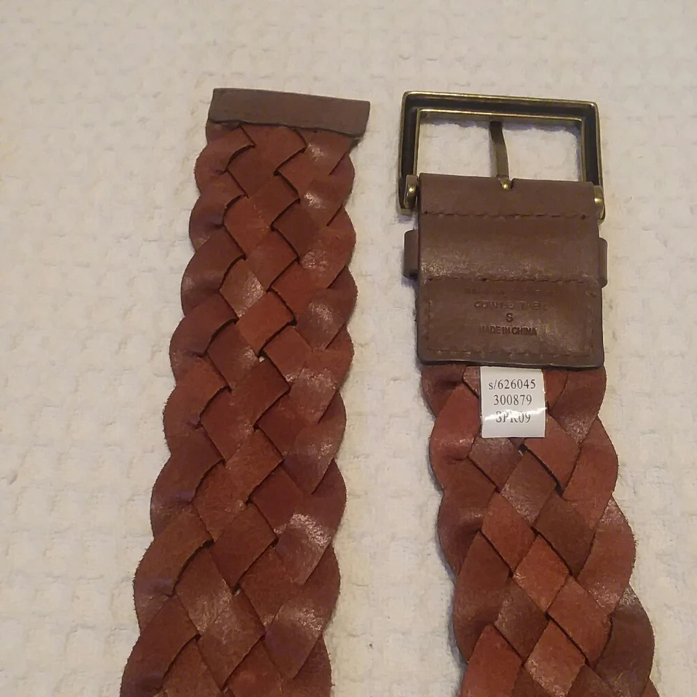 Banana Republic Brown Leather Braided Belt